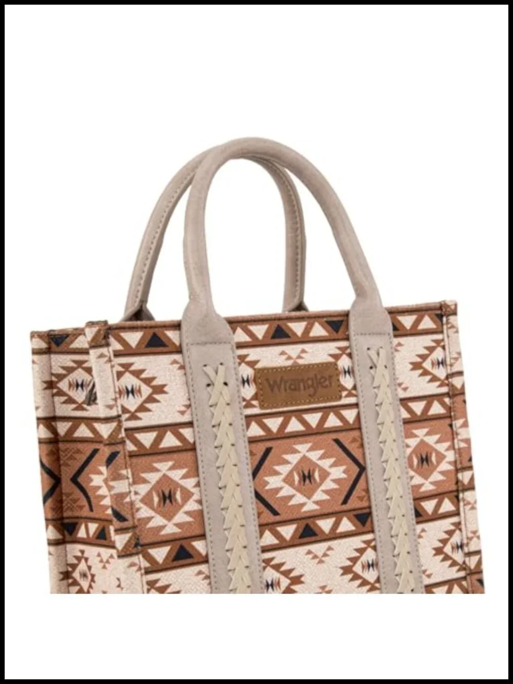 Aztec Print Tote Bag with Guitar Strap Shoulder Purse